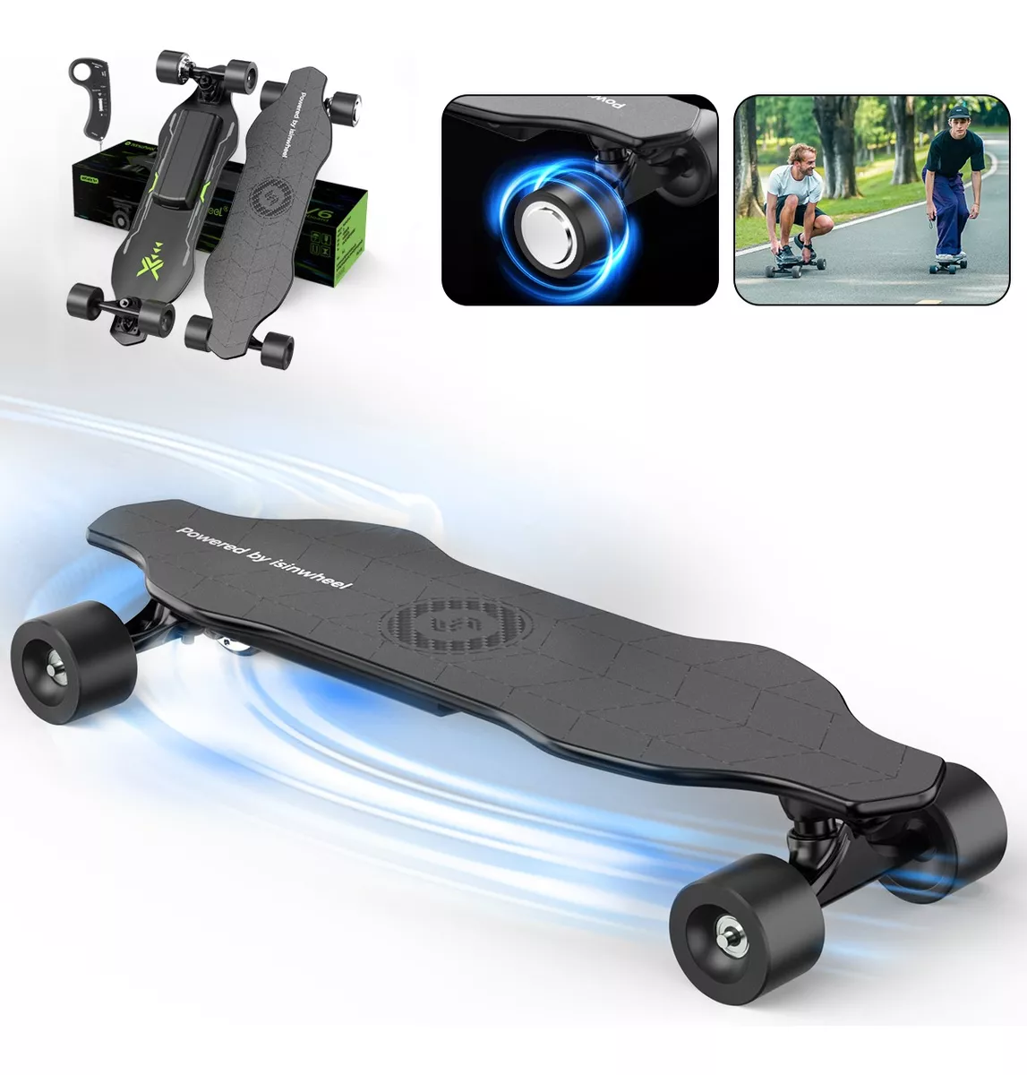 Patinete Monopatín Eléctrico V6 Con Control Remoto 250w 20km